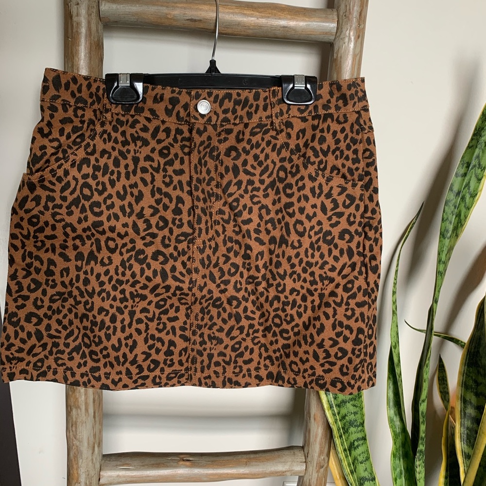 Brand New Leopard Print Mini Skirt